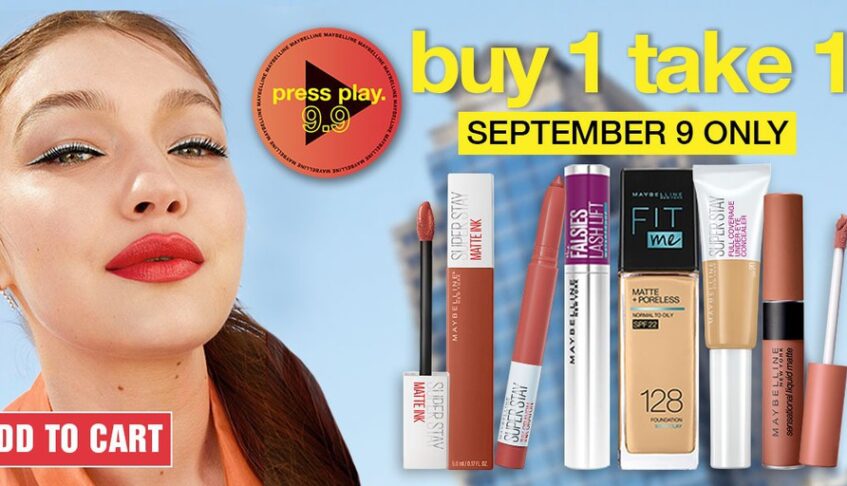 Score makeup kit essentials with these Buy 1 Take 1 deals from Maybelline on Shopee’s 9.9 Super Shopping Day!