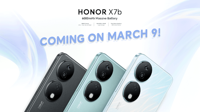The Lightest Smartphone with Massive 6000mAh Battery HONOR X7b is Coming to PH on March 9!