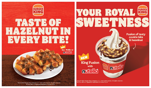 Save room for dessert! Burger King partners with Nutella for new dessert series featuring the all-new King Fusion with Nutella