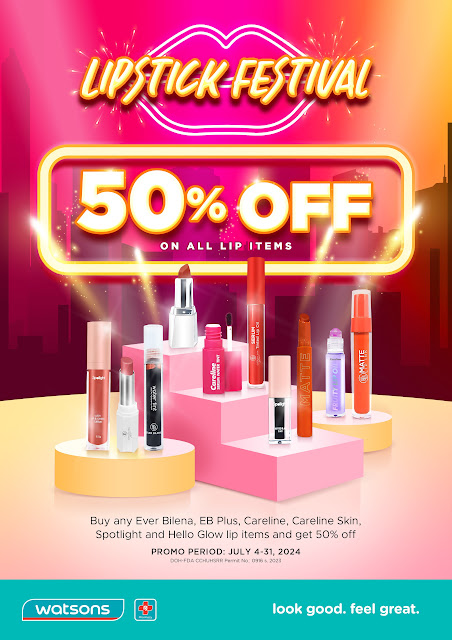 Pucker up for savings! 50% off on lipsticks and more at Watsons and SM Beauty this July