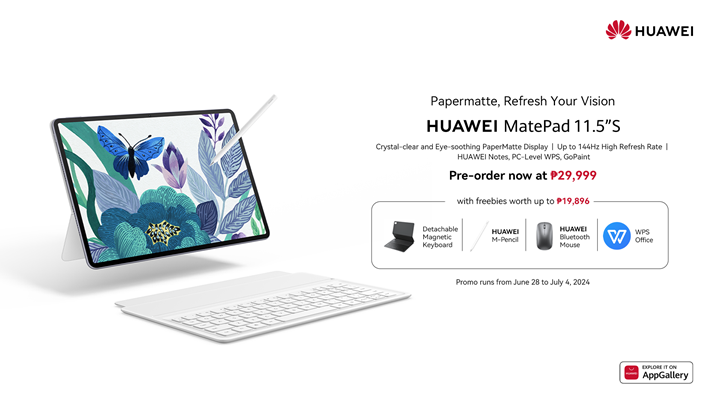 Get PC-Like Productivity Anytime, Anywhere with the HUAWEI MatePad 11.5”S, Available for Pre-Order