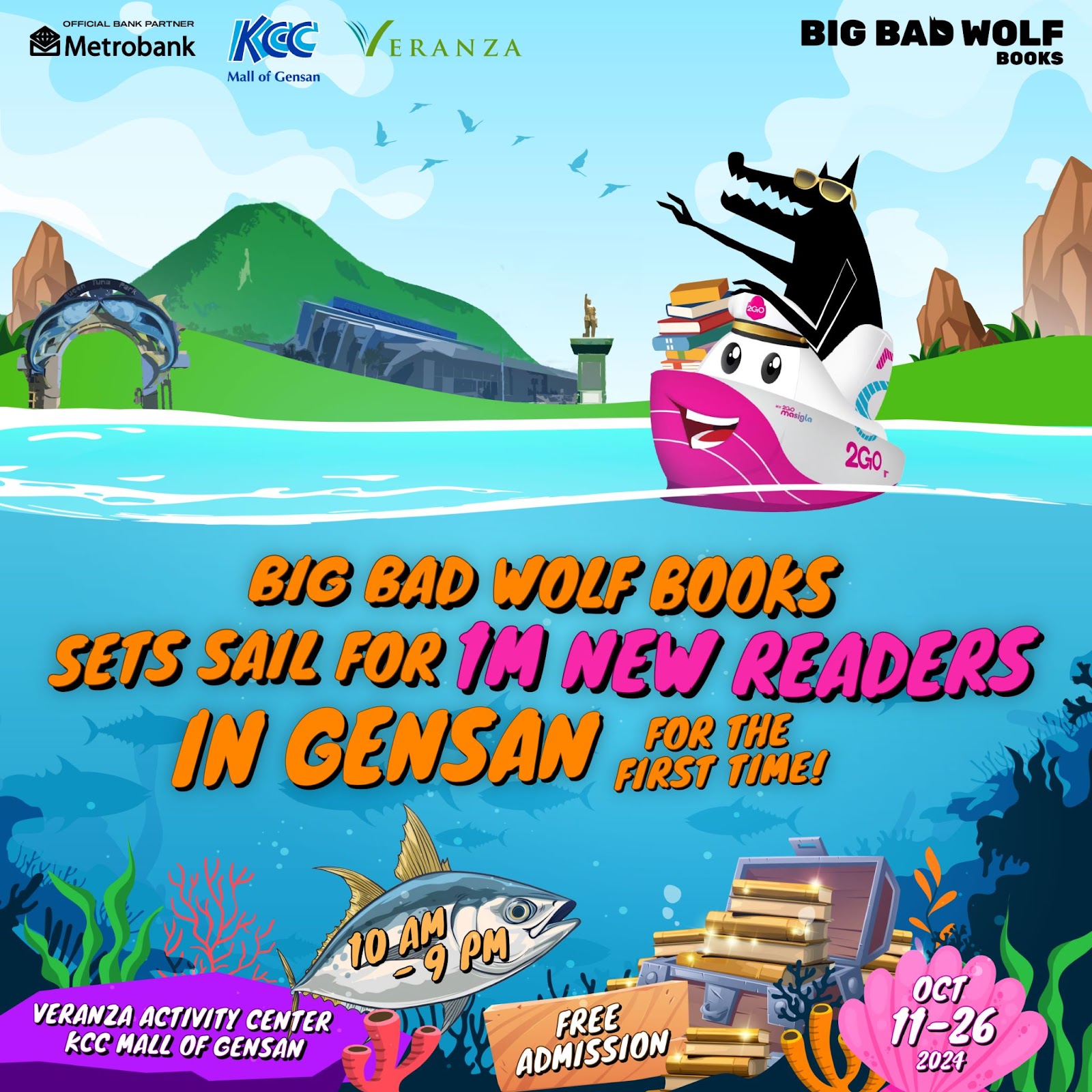 Hooked on Books: Big Bad Wolf Books Goes to GenSan for the First Time to Add More Readers to 1M New Readers Mission!