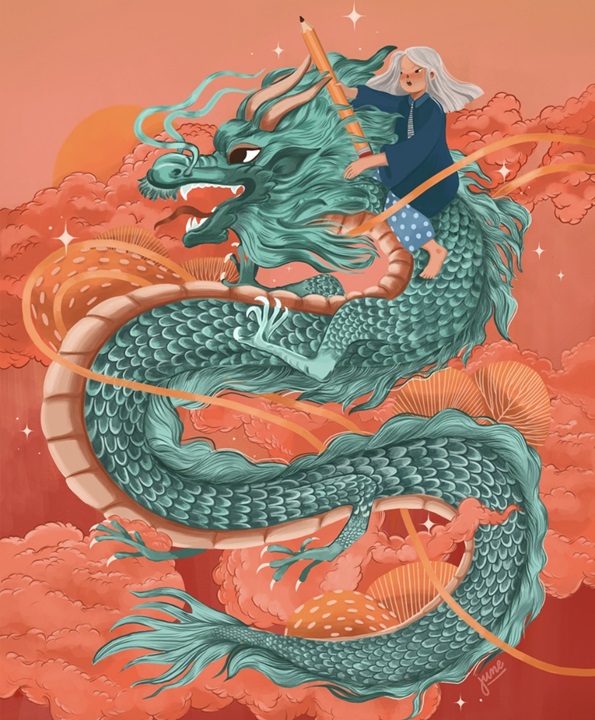 Celebrating the Year of the Dragon by June Digan