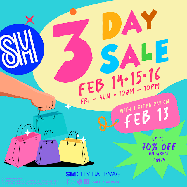 Celebrate love with the best deals only at SM City Baliwag’s 3 day plus 1 extra day SALE